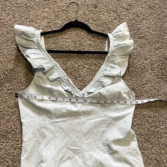 Free People Winona Denim Top Size Large - Picture 7 of 7